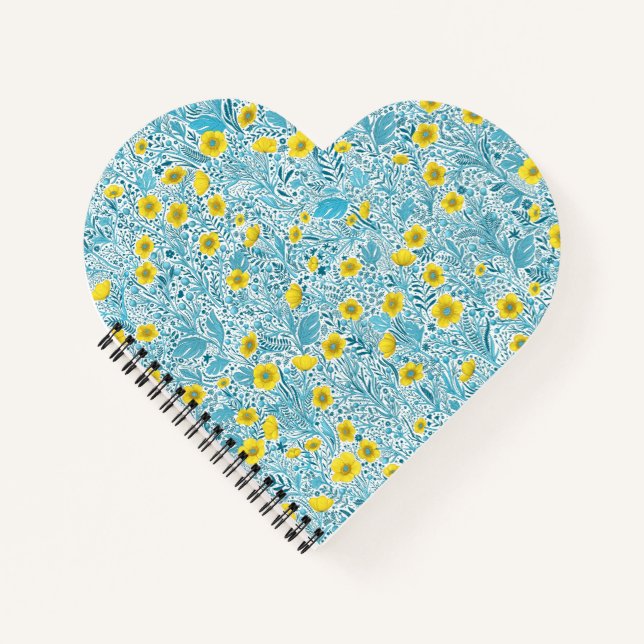 Cuaderno Mariposas, amarillas, azules y blancas (Anverso)