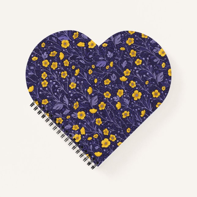 Cuaderno Mariposas, amarillas y violetas (Anverso)