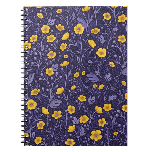 Cuaderno Mariposas, amarillas y violetas (Frente)