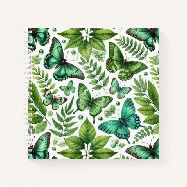 Cuaderno Mariposas azules-verdes (Anverso)