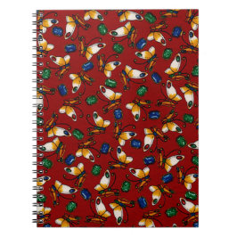 Cuaderno Mariposas blancas naranjas, Esmeralda, zafiro en r