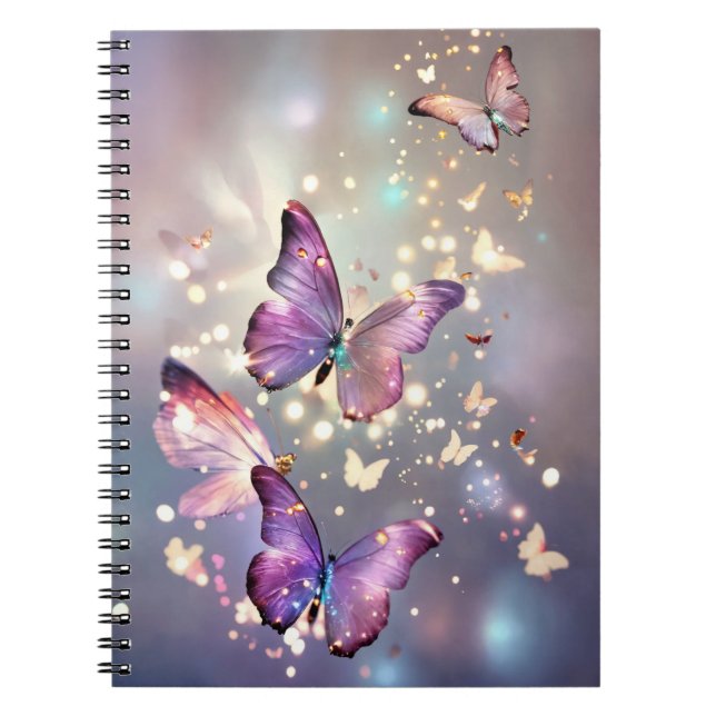 Cuaderno Mariposas brillantes voladoras (Frente)