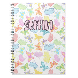 Cuaderno Mariposas coloridas personalizables AOP