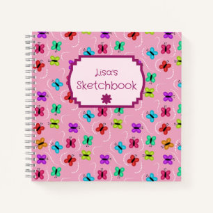 Cuaderno Mariposas Coloridas y Puntos 