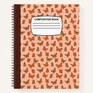 Cuaderno mariposas Composición espiral