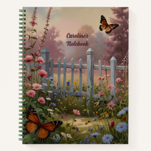Cuaderno Mariposas de la valla de la reja de verano de la c