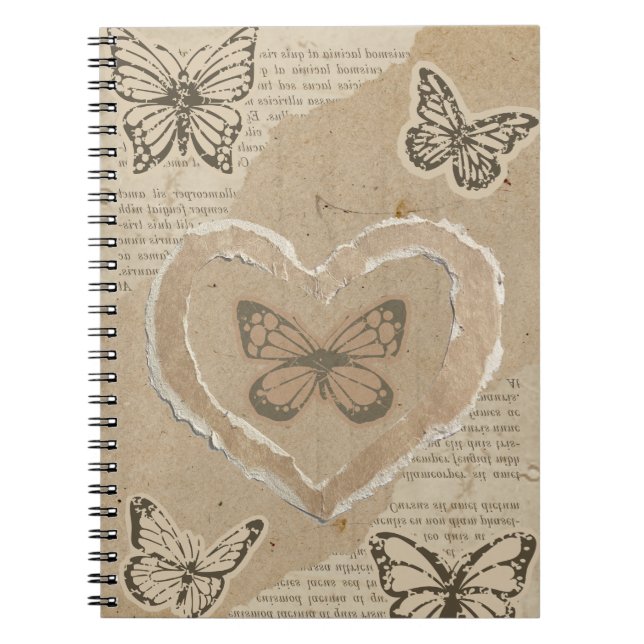 Cuaderno mariposas de papel (Frente)