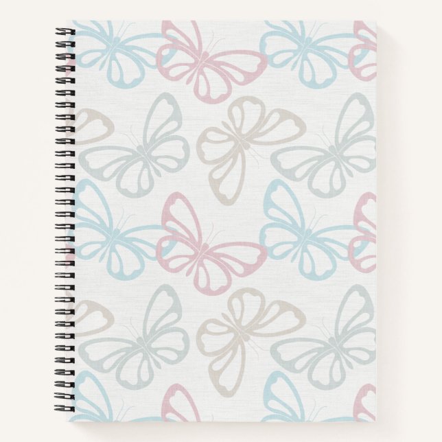 Cuaderno Mariposas dispersas (escala media) (Anverso)