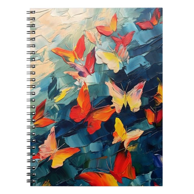 Cuaderno Mariposas en Movimiento – Vuelo Abstracto Expresiv (Frente)