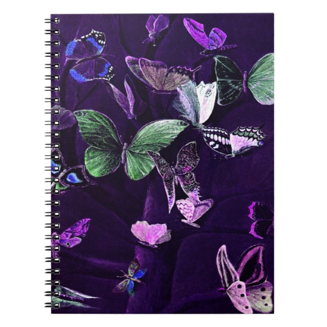 Cuaderno Mariposas En Púrpura (Frente)