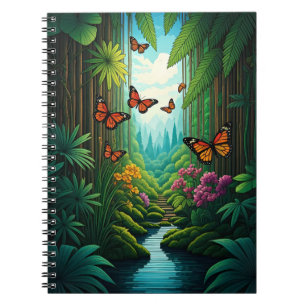 Cuaderno Mariposas en una selva exuberante
