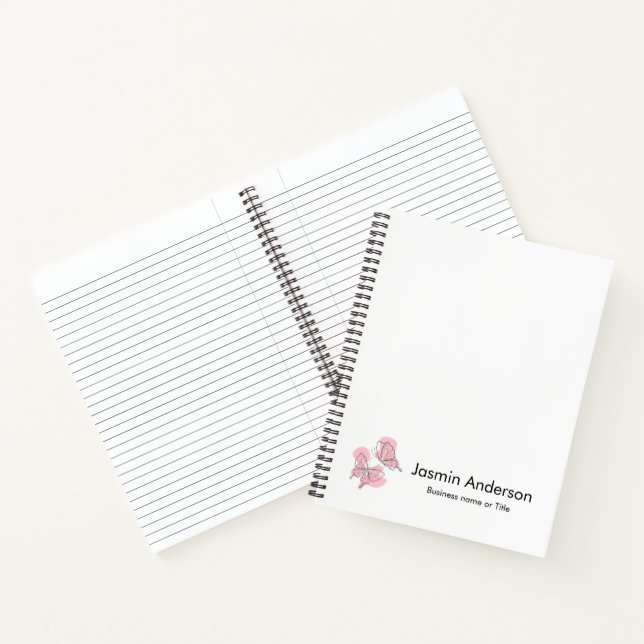 Cuaderno Mariposas Minimalistas Modernas Elegantes (Interior)