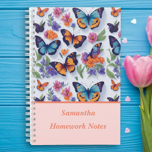 Cuaderno Mariposas Multicolores Hermosas Escuela de Niños