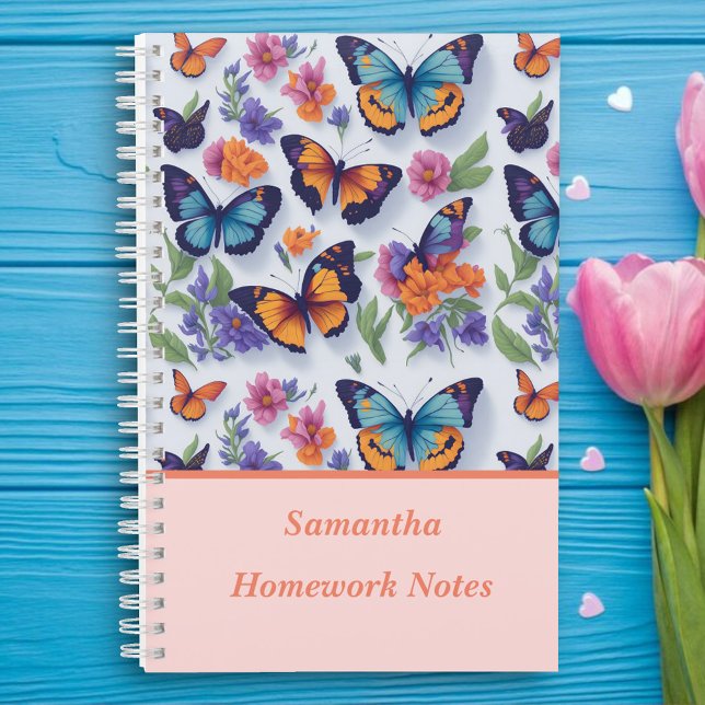 Cuaderno Mariposas Multicolores Hermosas Escuela de Niños (Subido por el creador)