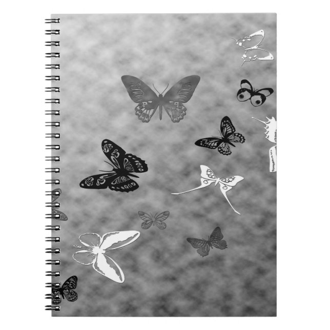 Cuaderno Mariposas negras del blanco de n (Frente)