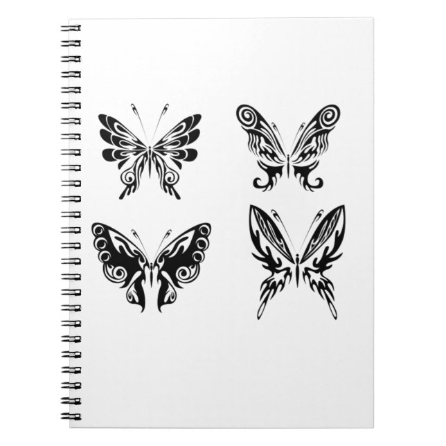 Cuaderno Mariposas Negras Y Blancas (Frente)