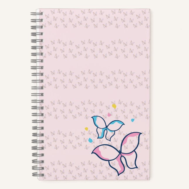 Cuaderno Mariposas para portátiles espirales (Anverso)