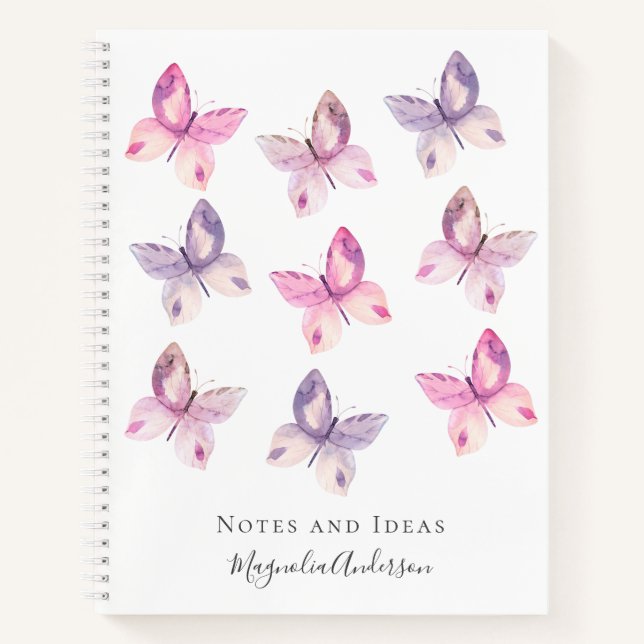 Cuaderno Mariposas personalizadas (Anverso)