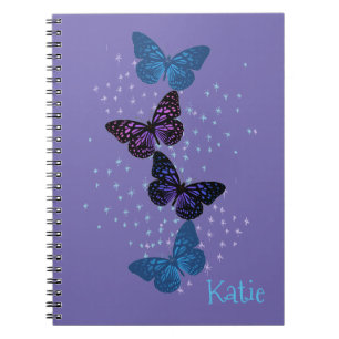 Cuaderno Mariposas púrpuras azules
