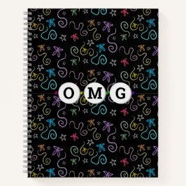 Cuaderno Mariposas Purpurinoso - Patrón Purpurina falso