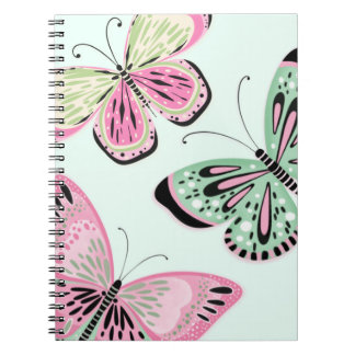 Cuaderno Mariposas Rosa y Verdes