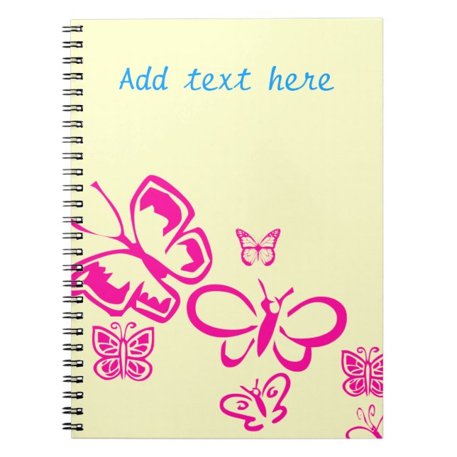 Cuaderno Mariposas rosadas (Frente)