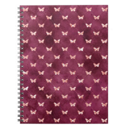 Cuaderno Mariposas rosadas de Borgoña