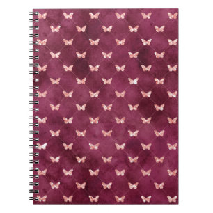 Cuaderno Mariposas rosadas de Borgoña