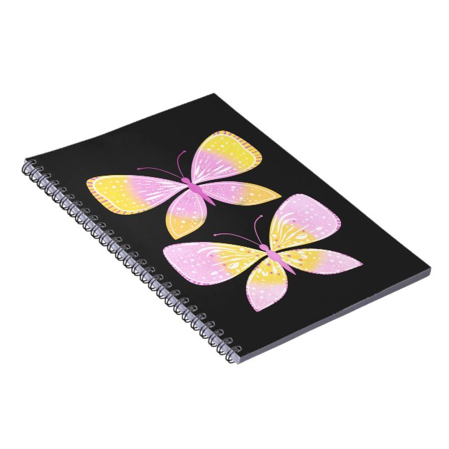 Cuaderno Mariposas rosas y amarillas (Lado Derecho)