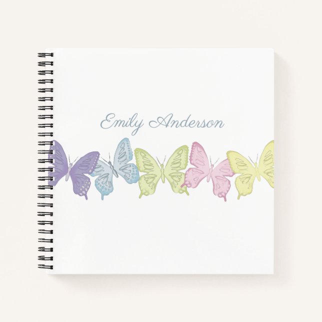 Cuaderno Mariposas simples de la naturaleza botánica de Pas (Anverso)