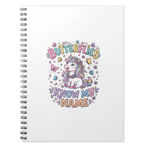Cuaderno Mariposas Unicornio Conocen Mi Nombre Encantador A