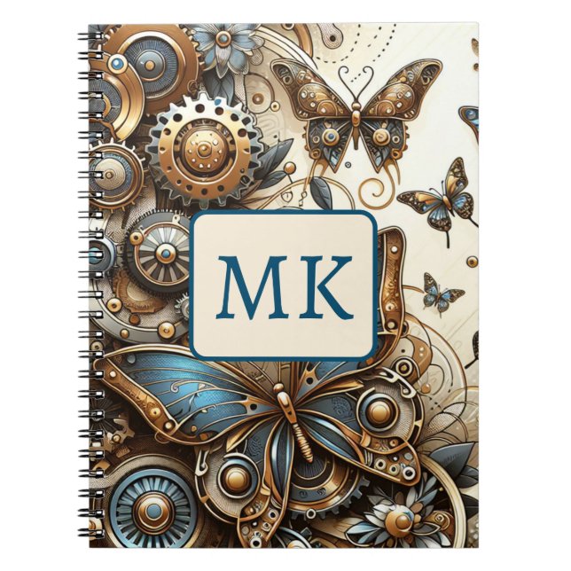 Cuaderno Mariposas Vintage Steampunk (Frente)