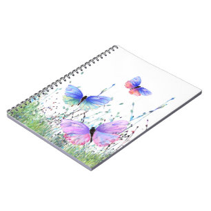 Cuaderno Mariposas volando en la primavera de la Naturaleza