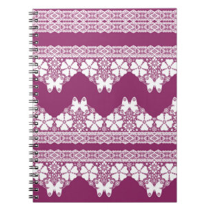 Cuaderno Mariposas White Retro Lace