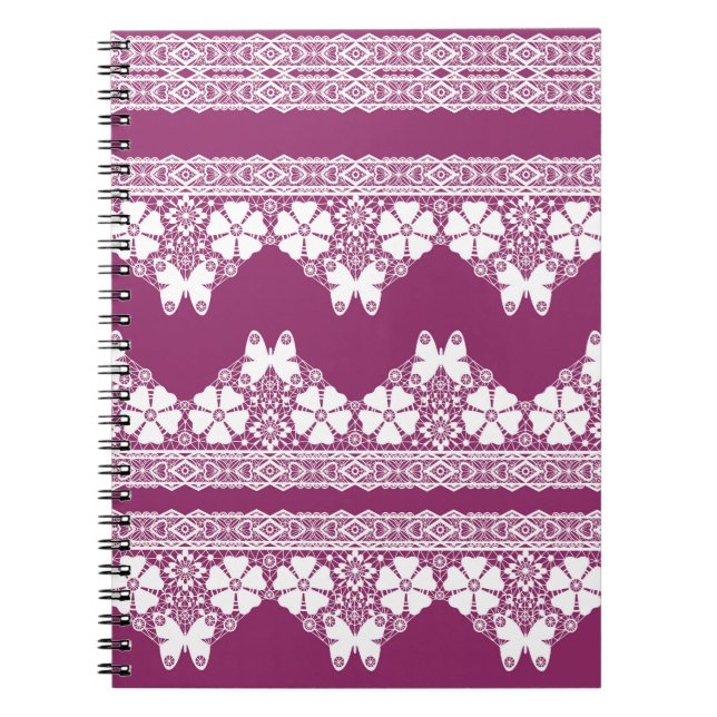 Cuaderno Mariposas White Retro Lace (Frente)