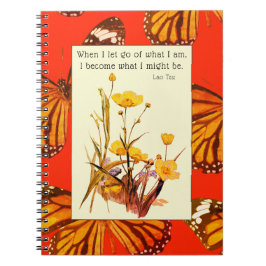 Cuaderno Mariposas y alas mariposas Inspiradoras Lao Tzu