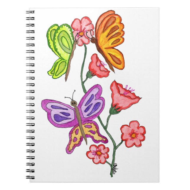 Cuaderno Mariposas y flores (Frente)