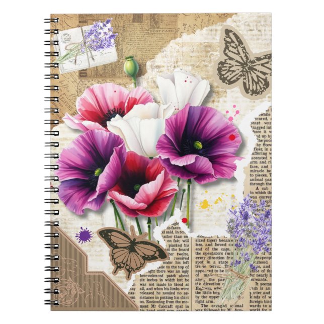 Cuaderno Mariposas y flores para la Mamá (Frente)