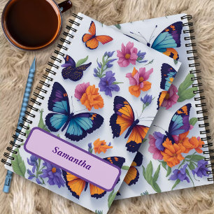 Cuaderno Mariposas y Flores Vibrantes 