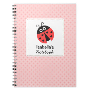Cuaderno Mariquita Adorable con Corazones para Niñas