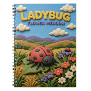 Cuaderno Mariquita, Arte de Arcilla de Prado Floral
