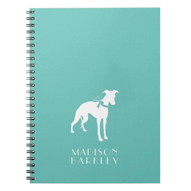Cuaderno Mariquita de perro de Whippet (Frente)