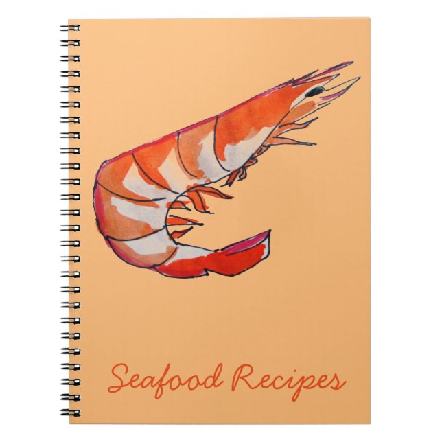 Cuaderno Mariscos de camarón de camarón, kitsch (Frente)