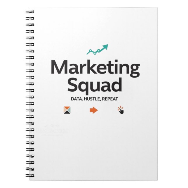 Cuaderno Marketing Squad – Data. Hustle. Repeat. (Frente)