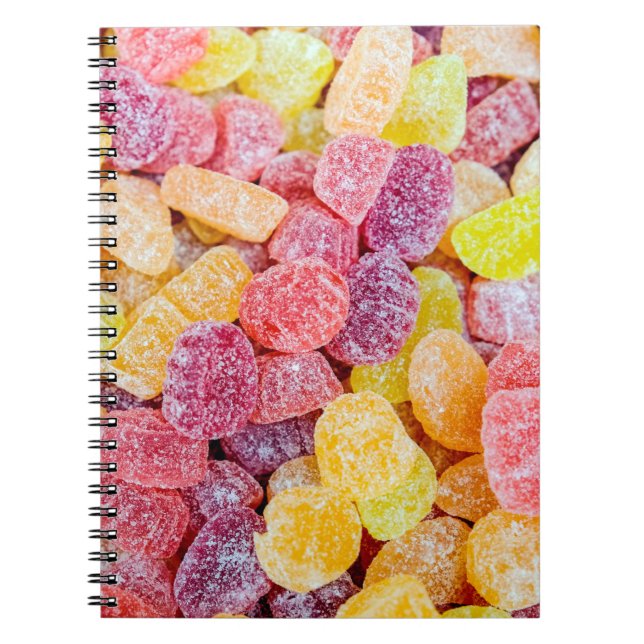 Cuaderno Marmalade decorativa caramelos amarillos y naranja (Frente)