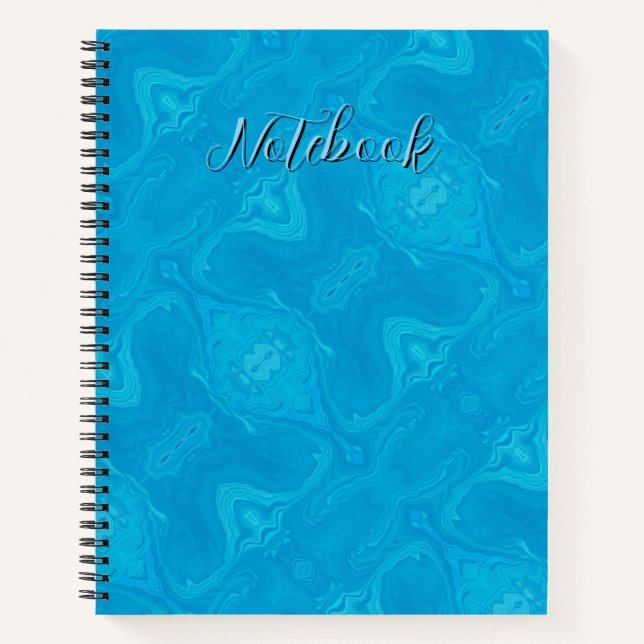 Cuaderno Mármol Azul Abstracto HP Lap Personalizado (Anverso)