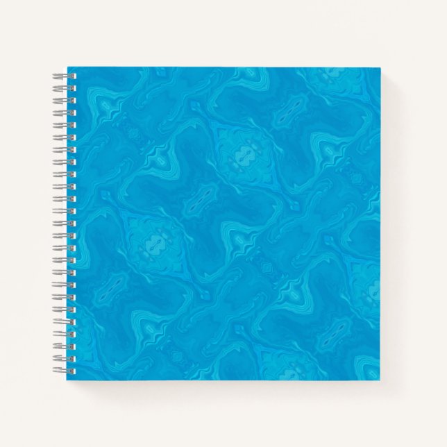Cuaderno Mármol Azul Abstracto Personalizado HP Lap (Anverso)