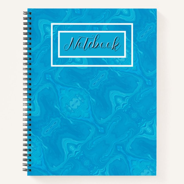 Cuaderno Mármol Azul Abstracto Personalizado HP Lap (Anverso)