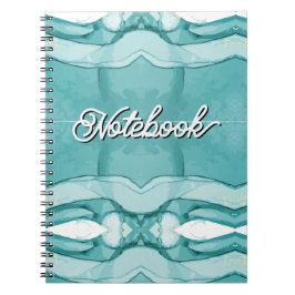 Cuaderno Mármol Azul Claro Patrón Moderno Elegante