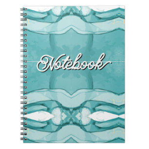 Cuaderno Mármol Azul Claro Patrón Moderno Elegante